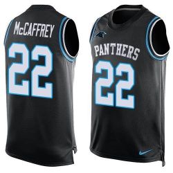 Cheap Christian McCaffrey Panthers Tank Top From China 2017 draft Black #22