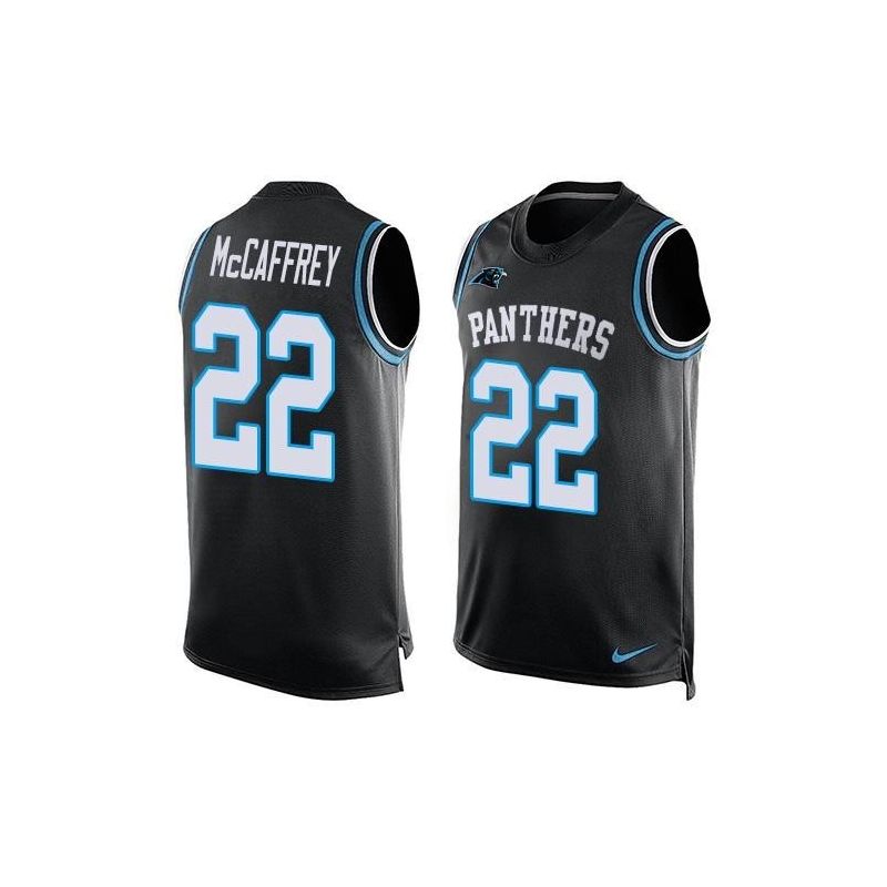 Cheap Christian McCaffrey Panthers Tank Top From China 2017 draft Black #22