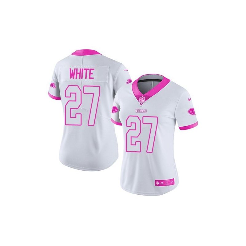 Cheap TreDavious White Bills Women Jersey From China 2017 draft White-Pink Rush Fashion #27