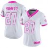 Cheap Leonard Fournette Jaguars Women Jersey From China 2017 draft White-Pink Rush Fashion #27