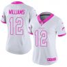 Cheap Mike Williams Chargers Women Jersey From China 2017 draft White-Pink Rush Fashion #12