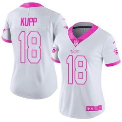 Cheap Cooper Kupp Rams Women Jersey From China 2017 draft White-Pink Rush Fashion #18