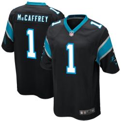 Cheap Christian McCaffrey Panthers Jersey From China 2017 draft Game Black #1