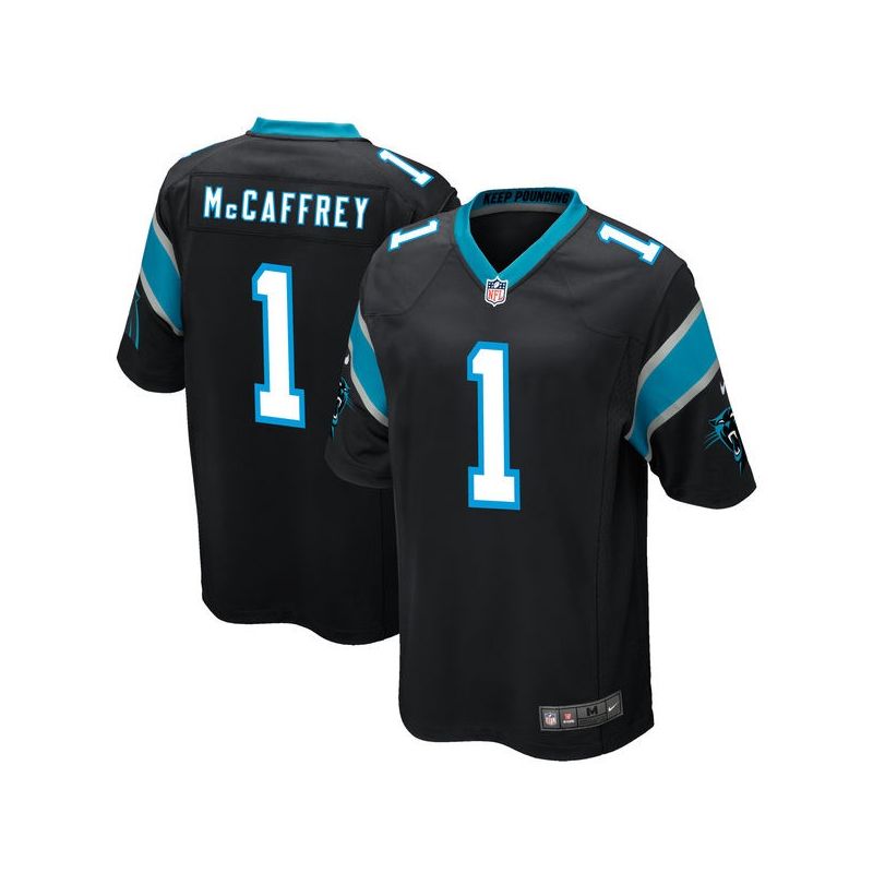 Cheap Christian McCaffrey Panthers Jersey From China 2017 draft Game Black #1