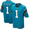 Cheap Christian McCaffrey Panthers Jersey From China 2017 draft Game Blue #1