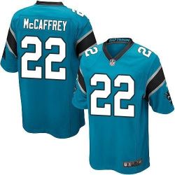 Cheap Christian McCaffrey Panthers Jersey From China 2017 draft Game Blue #22