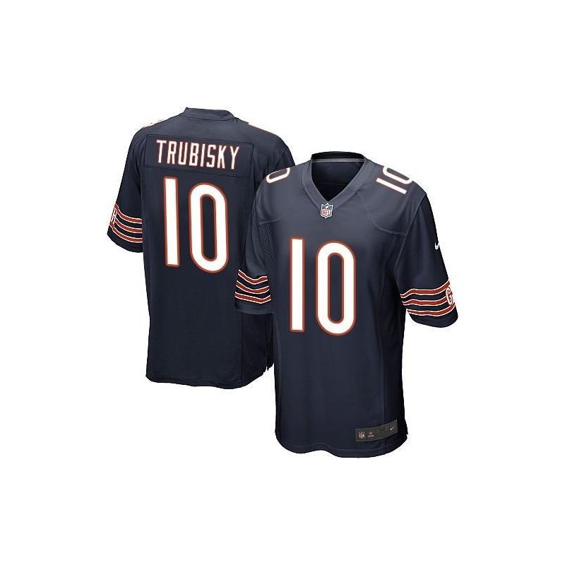 Cheap Mitchell Trubisky Bears Jersey From China 2017 draft Game Navy #10