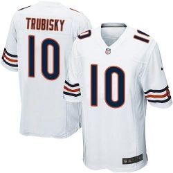 Cheap Mitchell Trubisky Bears Jersey From China 2017 draft Game White #10