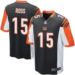 Cheap John Ross Bengals Jersey From China 2017 draft Game Black #15