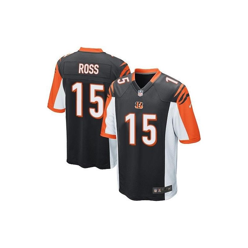 Cheap John Ross Bengals Jersey From China 2017 draft Game Black #15