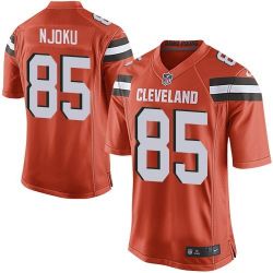 Cheap David Njoku Browns Jersey From China 2017 draft Game Orange #85