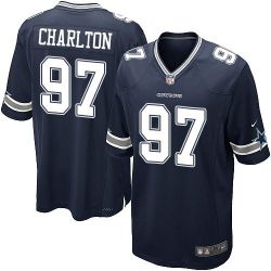 Cheap Taco Charlton Cowboys Jersey From China 2017 draft Game Blue #97