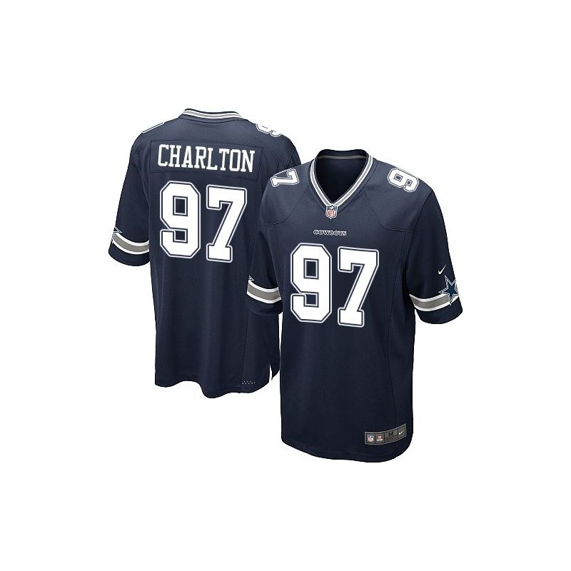 Cheap Taco Charlton Cowboys Jersey From China 2017 draft Game Blue #97