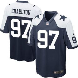 Cheap Taco Charlton Cowboys Jersey From China 2017 draft Game Blue Thanksgiving #97