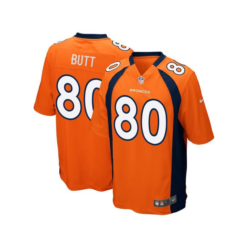 Cheap Jake Butt Broncos Jersey From China 2017 draft Game Orange #80