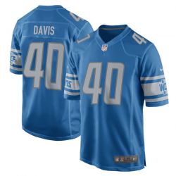 Cheap Jarrad Davis Lions Jersey From China 2017 draft Game Light Blue #40