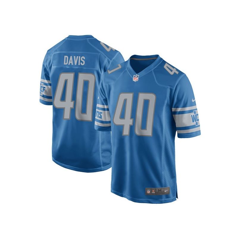 Cheap Jarrad Davis Lions Jersey From China 2017 draft Game Light Blue #40