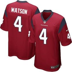 Cheap Deshaun Watson Texans Jersey From China 2017 draft Game Red #4