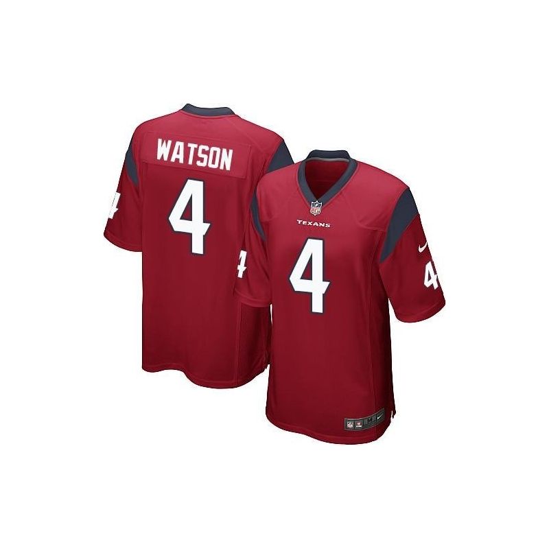 Cheap Deshaun Watson Texans Jersey From China 2017 draft Game Red #4