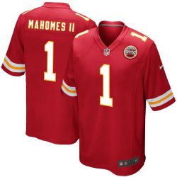 Cheap Patrick Mahomes II Chiefs Jersey From China 2017 draft Game Red #1