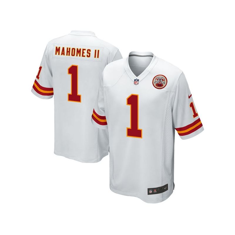 Cheap Patrick Mahomes II Chiefs Jersey From China 2017 draft Game White #1