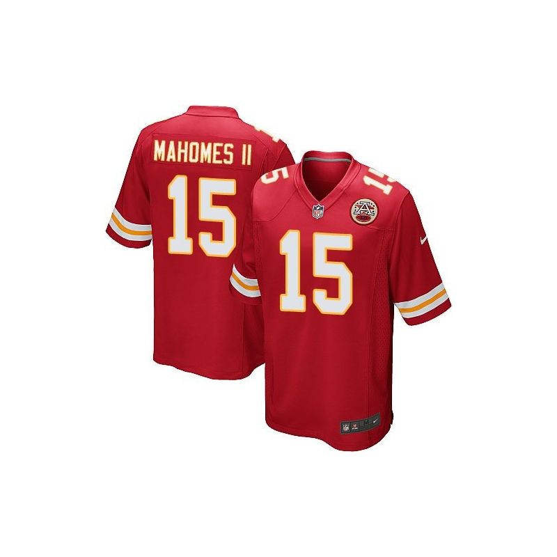 Cheap Patrick Mahomes II Chiefs Jersey From China 2017 draft Game Red #15