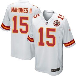 Cheap Patrick Mahomes II Chiefs Jersey From China 2017 draft Game White #15