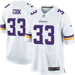 Cheap Dalvin Cook Vikings Jersey From China 2017 draft Game White #33