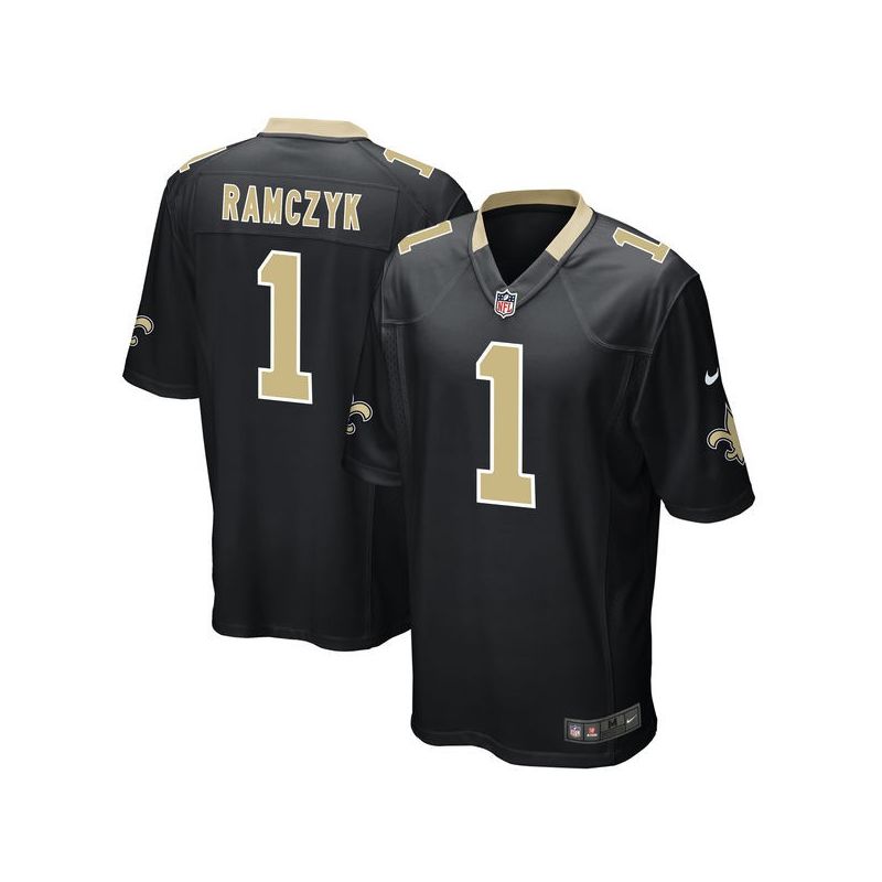 Cheap Ryan Ramczyk Saints Jersey From China 2017 draft Game Black #1