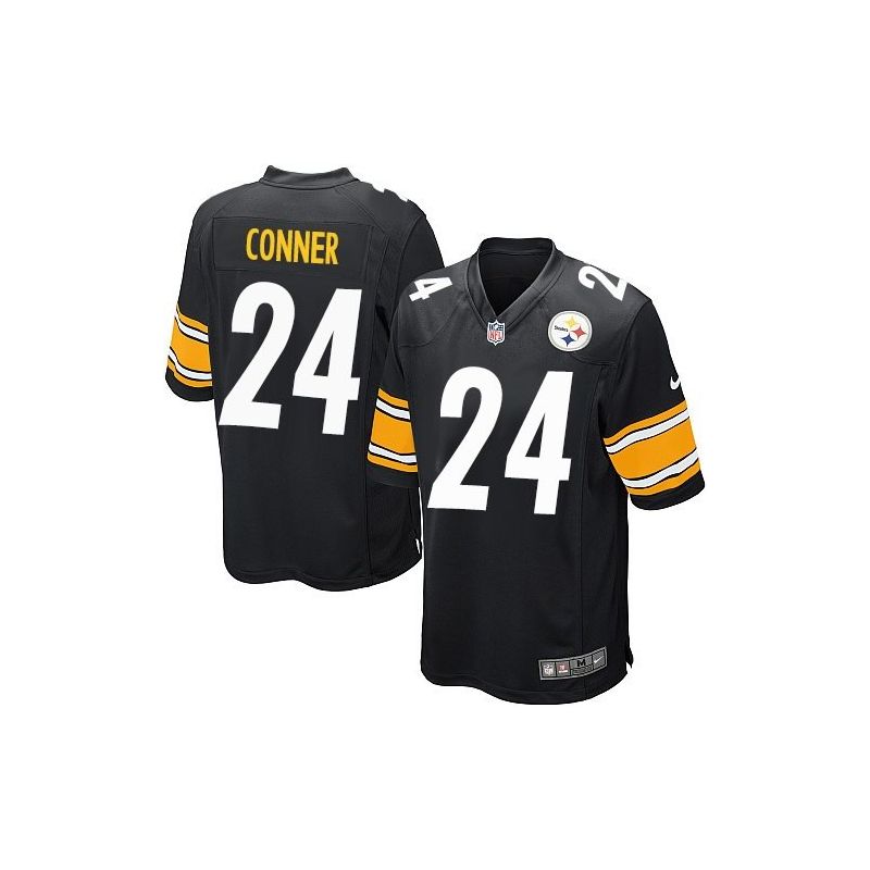 Cheap James Conner Steelers Jersey From China 2017 draft Game Black #24