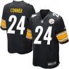 Cheap James Conner Steelers Jersey From China 2017 draft Game Black #24