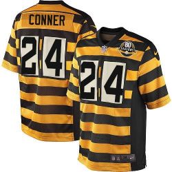 Cheap James Conner Steelers Jersey From China 2017 draft Game Black-Yellow 80 season #24