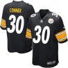 Cheap James Conner Steelers Jersey From China 2017 draft Game Black #30