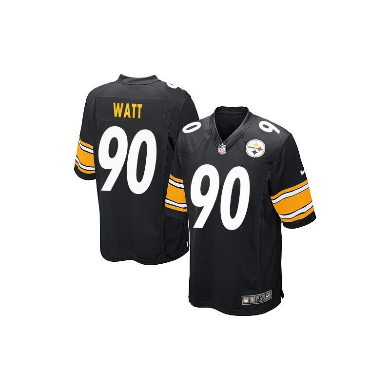 Cheap TJ Watt Steelers Jersey From China 2017 draft Game Black #90