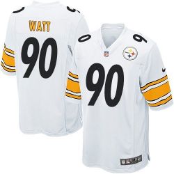 Cheap TJ Watt Steelers Jersey From China 2017 draft Game White #90