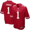 Cheap Solomon Thomas 49ers Jersey From China 2017 draft Game Red #1