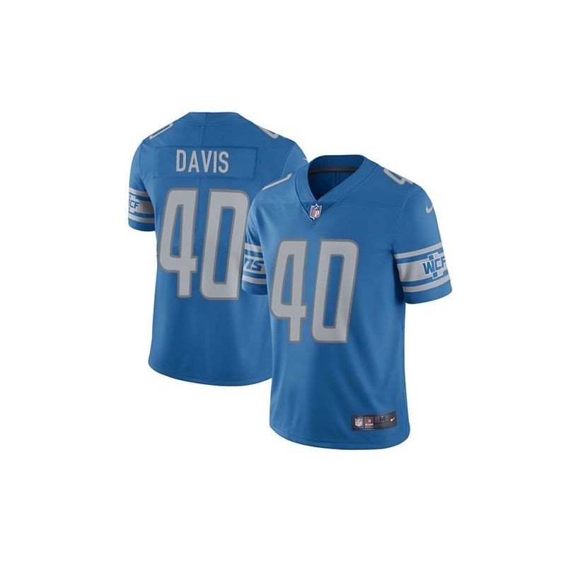 Cheap Jarrad Davis Lions Jersey From China 2017 draft Color Rush Blue #40