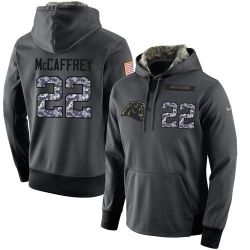 Cheap Christian McCaffrey Panthers Hoodie From China 2017 draft Salute to Service Anthracite #22