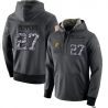 Cheap Jabrill Peppers Browns Hoodie From China 2017 draft Salute to Service Anthracite #27