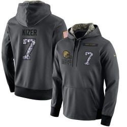 Cheap DeShone Kizer Browns Hoodie From China 2017 draft Salute to Service Anthracite #7