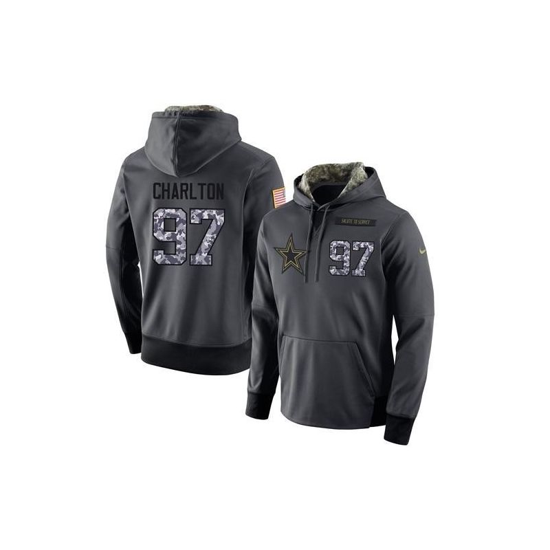 Cheap Taco Charlton Cowboys Hoodie From China 2017 draft Salute to Service Anthracite #97