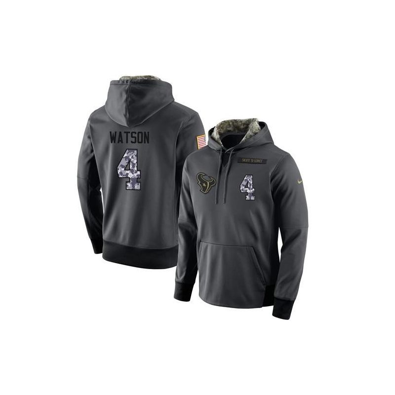 Cheap Deshaun Watson Texans Hoodie From China 2017 draft Salute to Service Anthracite #4