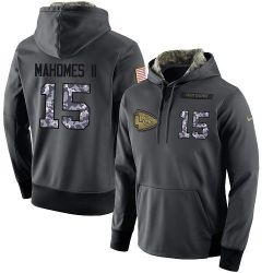 Cheap Patrick Mahomes II Chiefs Hoodie From China 2017 draft Salute to Service Anthracite #15