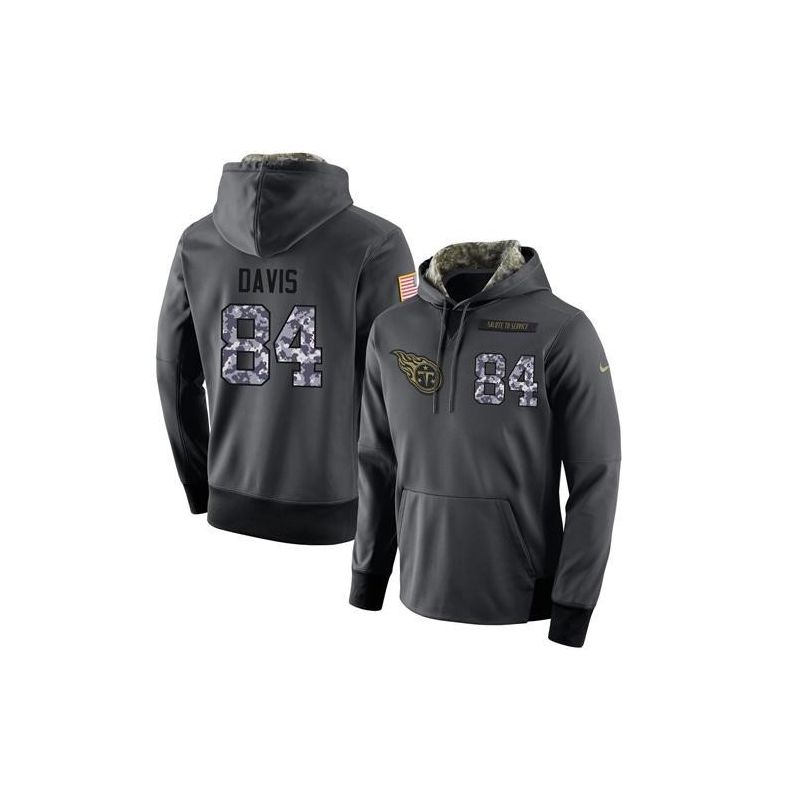 Cheap Corey Davis Titans Hoodie From China 2017 draft Salute to Service Anthracite #84