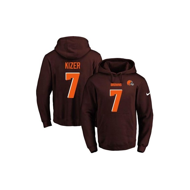 Cheap DeShone Kizer Browns Hoodie From China 2017 draft Brown #7