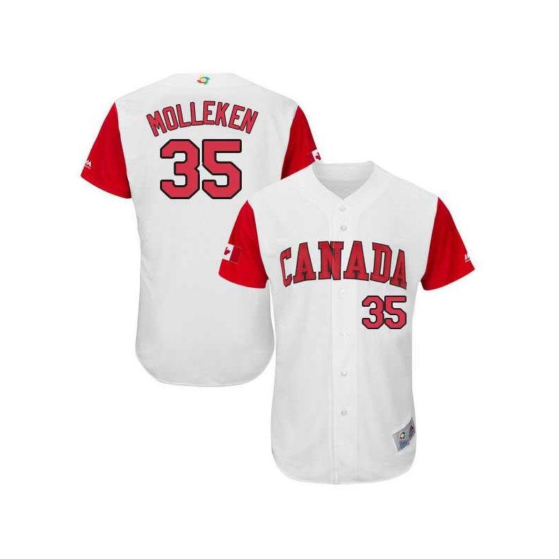 Cheap Dustin Molleken Canada WBC Jersey From China 2017 World Baseball Classic in Men Women Youth Size