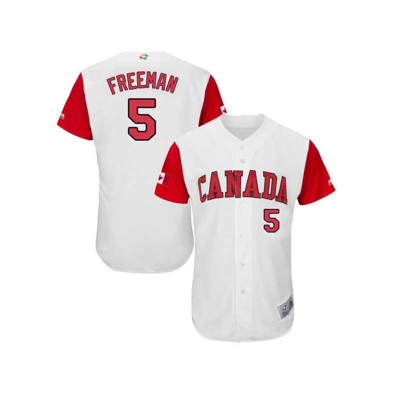 Cheap Freddie Freeman Canada WBC Jersey From China 2017 World Baseball Classic in Men Women Youth Size