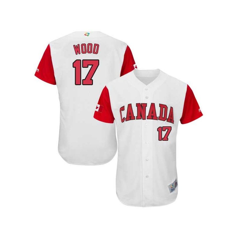 Cheap Eric Wood Canada WBC Jersey From China 2017 World Baseball Classic in Men Women Youth Size