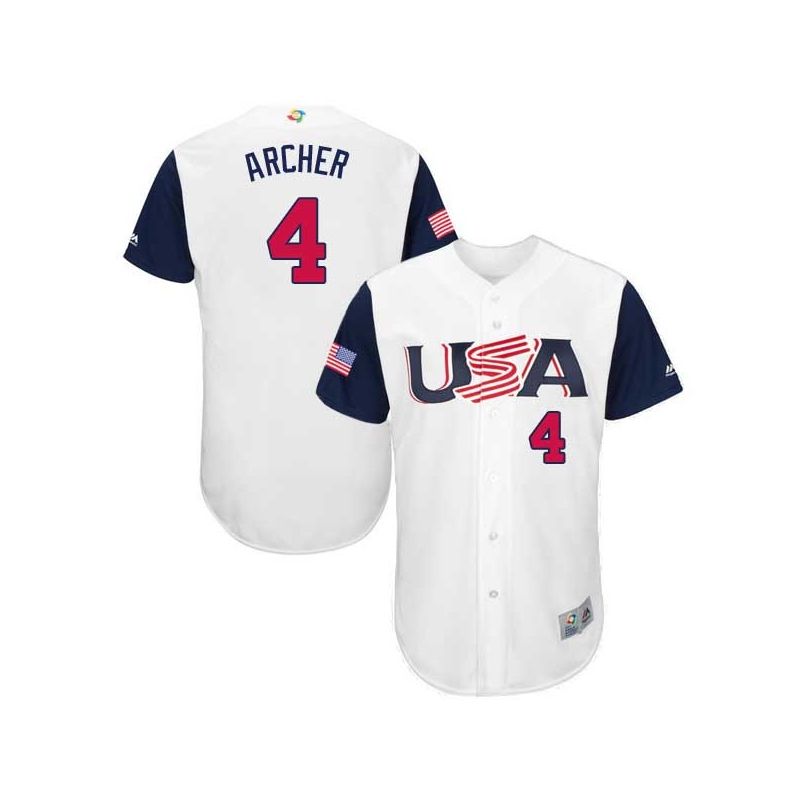 Cheap Chris Archer USA WBC Jersey From China 2017 World Baseball Classic in Men Women Youth Size