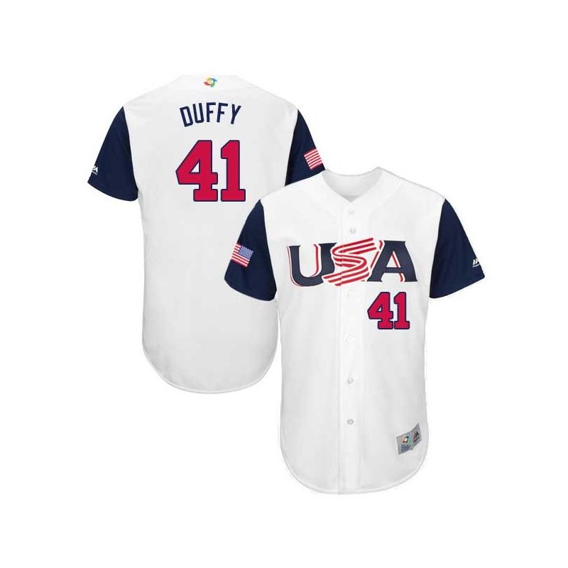 Cheap Danny Duffy USA WBC Jersey From China 2017 World Baseball Classic in Men Women Youth Size